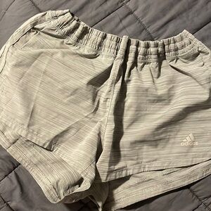 Gray athletic adidas shorts